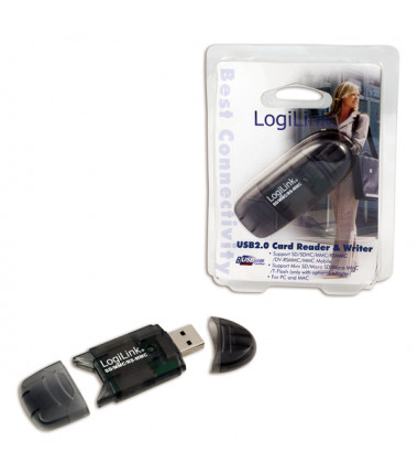 Logilink Cardreader USB 2.0 Stick external for MMC, RS-MMC, SD and SD HC, atminties kortelių skaitytuvas