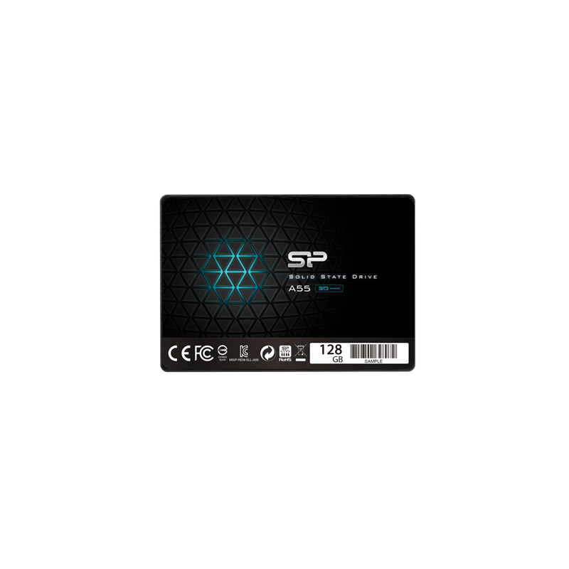 Silicon Power A55 128 GB, SSD form factor 2.5", SSD interface SATA, Write speed 420 MB/s, Read speed 550 MB/s