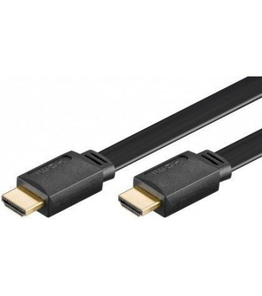 Goobay 31927 High Speed HDMI™ FLAT-cable with Ethernet, gold plated, 2m Goobay HDMI kabelis