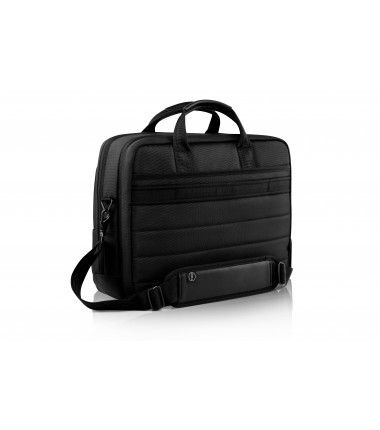 Dell Premier Briefcase Fits up to size 15 ", Black with metal logo, Shoulder strap, Briefcase