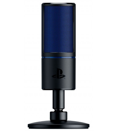 Razer Seiren X Cardioid Condenser Microphone, 3.5 mm, Black, blue, Zero-latency 3.5 mm headphone monitoring port