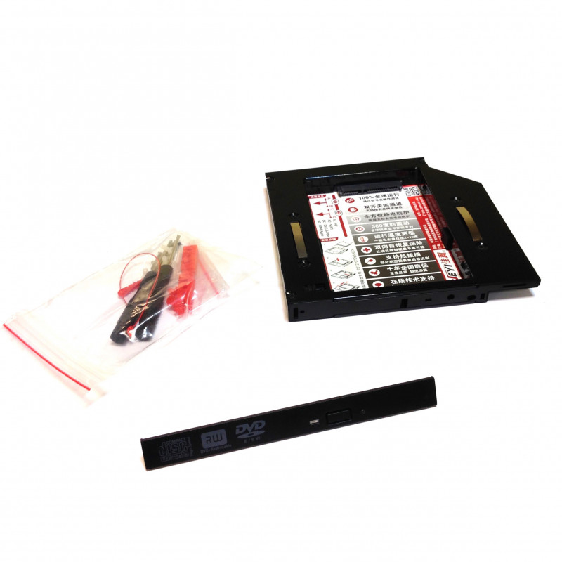 JeyI Box Adapter for 2.5'' HDD/SSD Notebook extension (12.7mm dvd SATA slot), Black JeyI Box Adapter for 2.5'' HDD/SSD Notebook extension (12.7mm dvd SATA slot), Black
